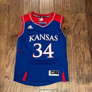 Adidas Kids Kansas Basketball Jersey size Small